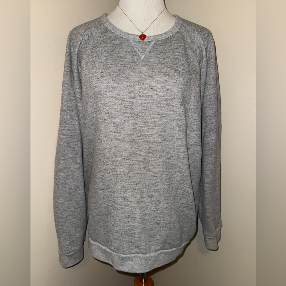 Marine Layer Heathered Gray Sweatshirt,Size-Large